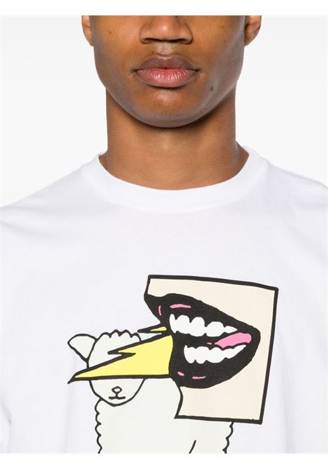 T-shirt con stampa exorcism in bianco Undercover - uomo UNDERCOVER | UC1D3804WHT
