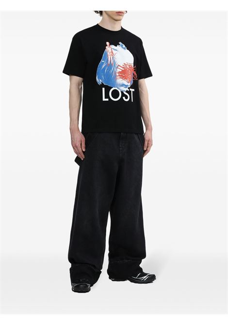 T-shirt con stampa grafica in nero - uomo UNDERCOVER | UC1D3805BLK