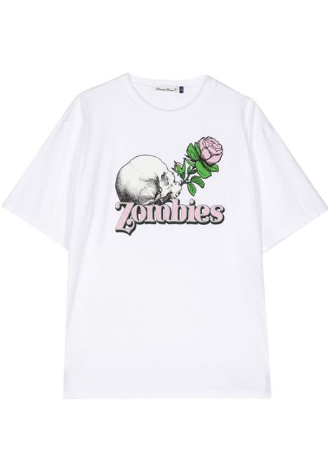 T-shirt con stampa grafica zombie in bianco - uomo UNDERCOVER | UC1D3812WHT