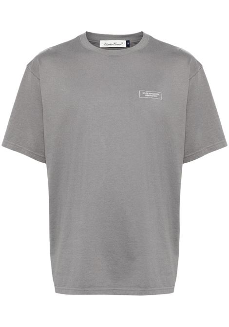 T-shirt con stampa grafica in grigio - uomo