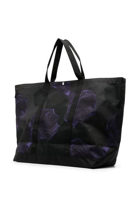 Black rose-print hand bag - men  UNDERCOVER | UP1D4B02BLK