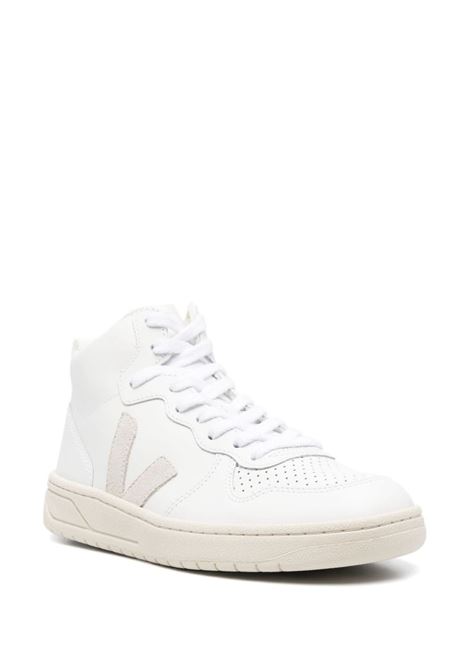 Sneakers alte V-15 in bianco e beige Veja - donna VEJA | VQ0201270AWHTNTRL