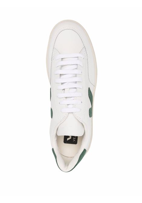 White and green v-10 low-top sneakers  - women VEJA | XD0202336AWHTCYPRS