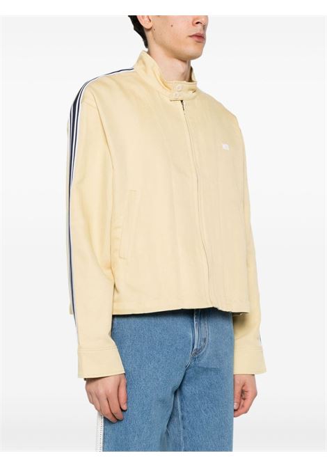 Yellow stripe-detail embroidered-logo jacket - men WALES BONNER | MS24JA06CO01100