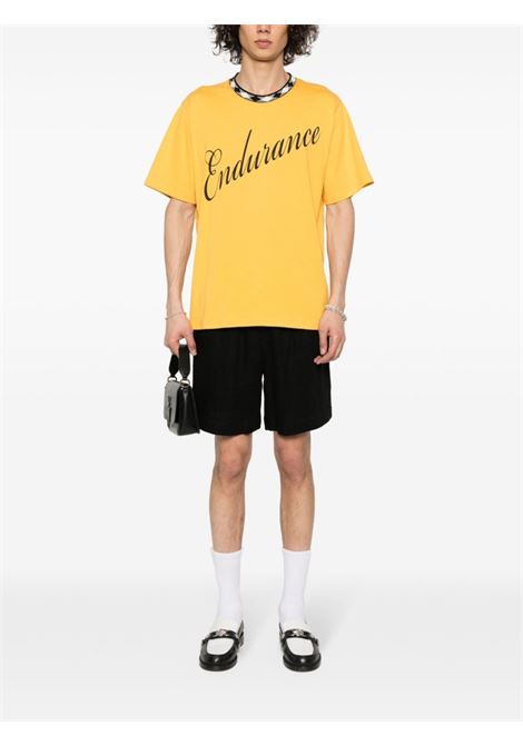 T-shirt Endurance in giallo - uomo WALES BONNER | MS24JE16JE01300