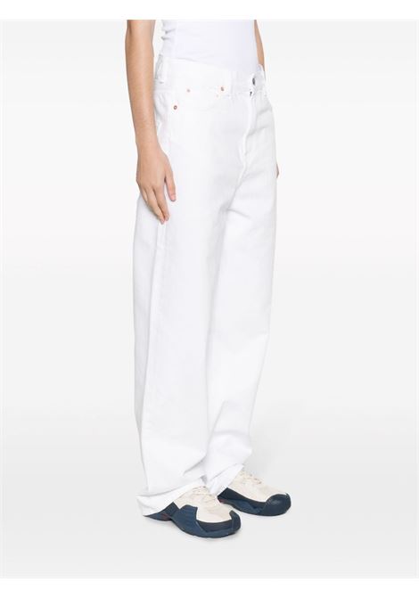 Jeans dritti a vita bassa in bianco - donna WARDROBE.NYC | W2048PCWHT