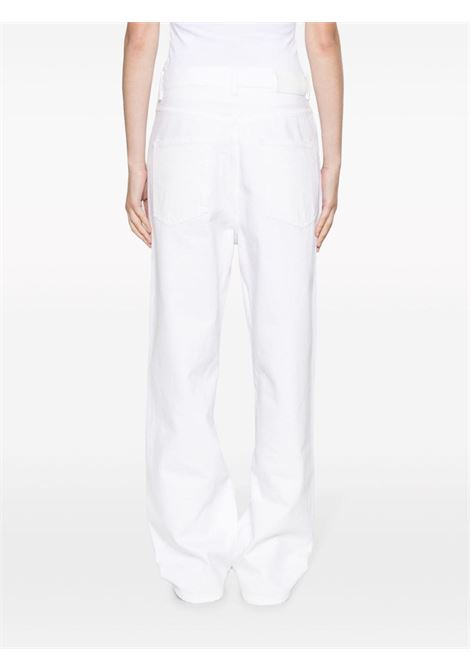 Jeans dritti a vita bassa in bianco - donna WARDROBE.NYC | W2048PCWHT