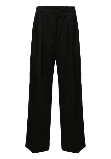 Black low-waisted tailored trousers Wardrobe.NYC - women WARDROBE.NYC | W2075PCBBLK