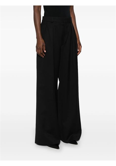 Black low-waisted tailored trousers Wardrobe.NYC - women WARDROBE.NYC | W2075PCBBLK