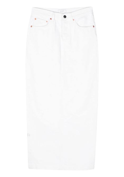 White Denim Column maxi skirt - women