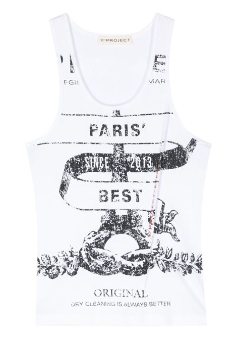 White Paris' Best-print tank top - men Y/PROJECT | 204TO002OPTCWHT