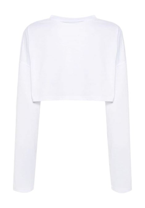 Top crop a maniche lunghe in bianco e nero Y/Project - donna Y/PROJECT | 204TS013OPTCWHT