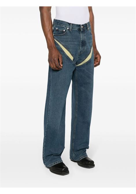 Blue cut-out detail jeans - unisex Y/PROJECT | 207PA006VNTGBL