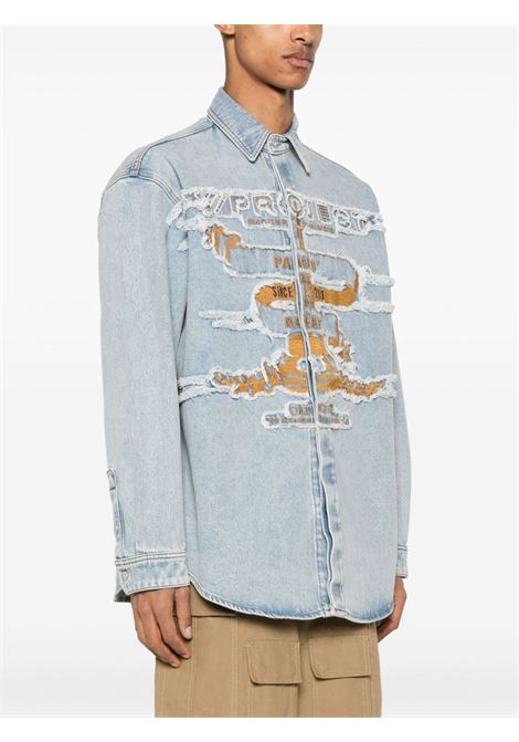 Blue distressed denim shirt - unisex Y/PROJECT | 207SI002ICBL