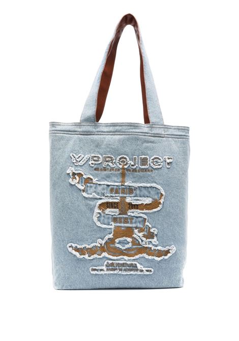 Blue Paris' Best distressed denim bag - unisex Y/PROJECT | 620BA004ICBL