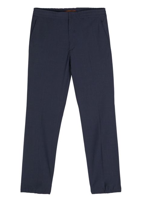 Blue slim-fit trousers Tagliatore- men ZEGNA | Trousers | 73V4C17ZF746A7