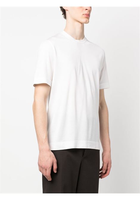 T-shirt con applicazione in bianco - uomo ZEGNA | UB386A5B718213
