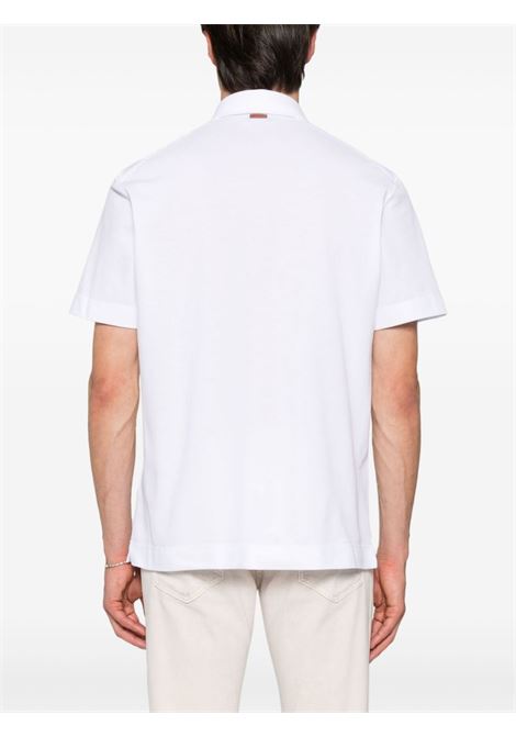 White cotton piqu? polo shirt Zegna - men ZEGNA | UD392A7D752N00