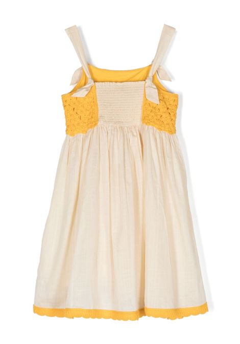 Yellow Junie crochet-knit flared dress - kids ZIMMERMANN kids | 8230DRS243YLW