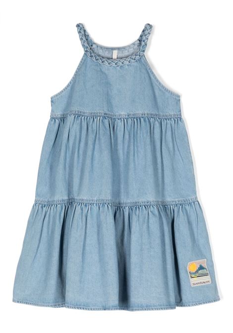 Baby blue August denim flared dress - kids