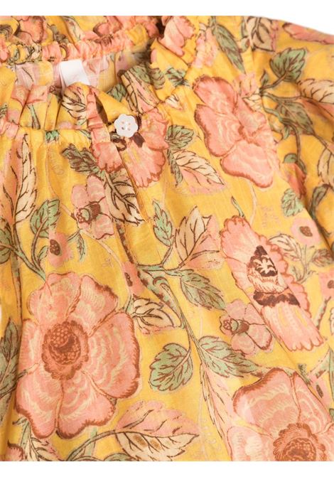 Yellow Junie floral-print ruffle-trim top - kids ZIMMERMANN kids | 8958TRS243PIYEF