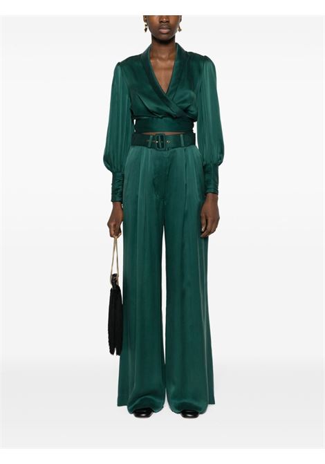 Green belted wide-leg trousers ? women  ZIMMERMANN | 2151PRMATJDE