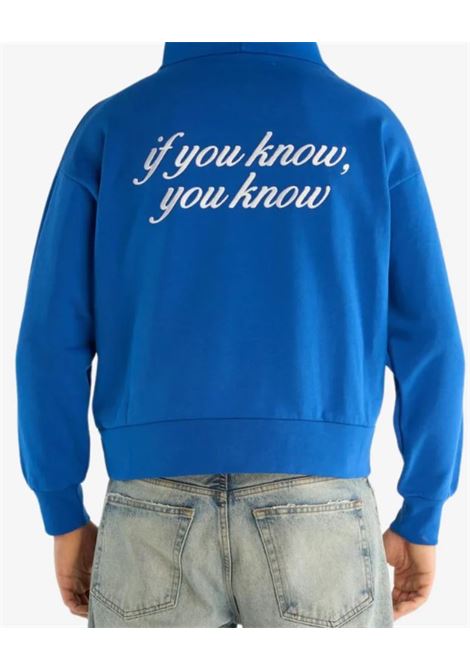 Blue if you know you know hooded sweatshirt Garment Workshop - men  GARMENT WORKSHOP | S4GMUAHS047GW022