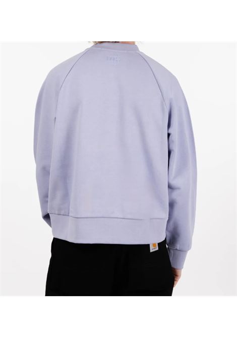 Purple logo-detail crew-neck sweatshirt Garment Workshop - men  GARMENT WORKSHOP | S4GMUASW010GW014