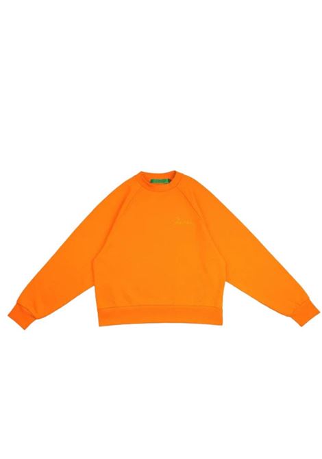 Orange logo-detail crew-neck sweatshirt Garment Workshop - men  GARMENT WORKSHOP | Sweatshirts | S4GMUASW010GW030