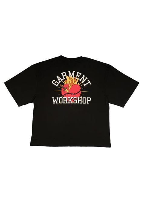 T-shirt a maniche corte con logo heart in nero Garment Workshop - uomo GARMENT WORKSHOP | S4GMUATH022GW009