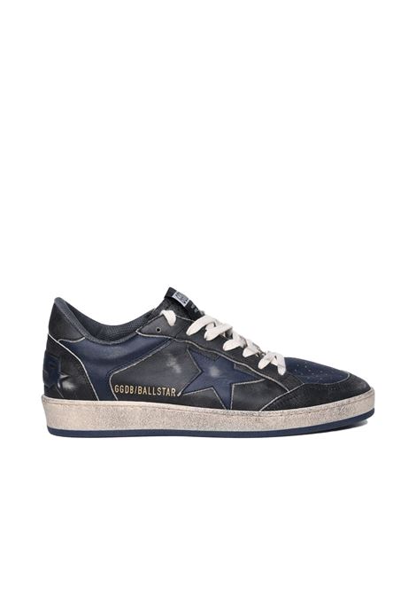 Black and blue ball star low-top sneakers - men