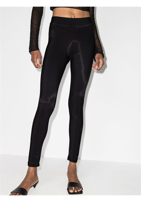 Black scuba high-waist leggings - women WOLFORD | 192337005