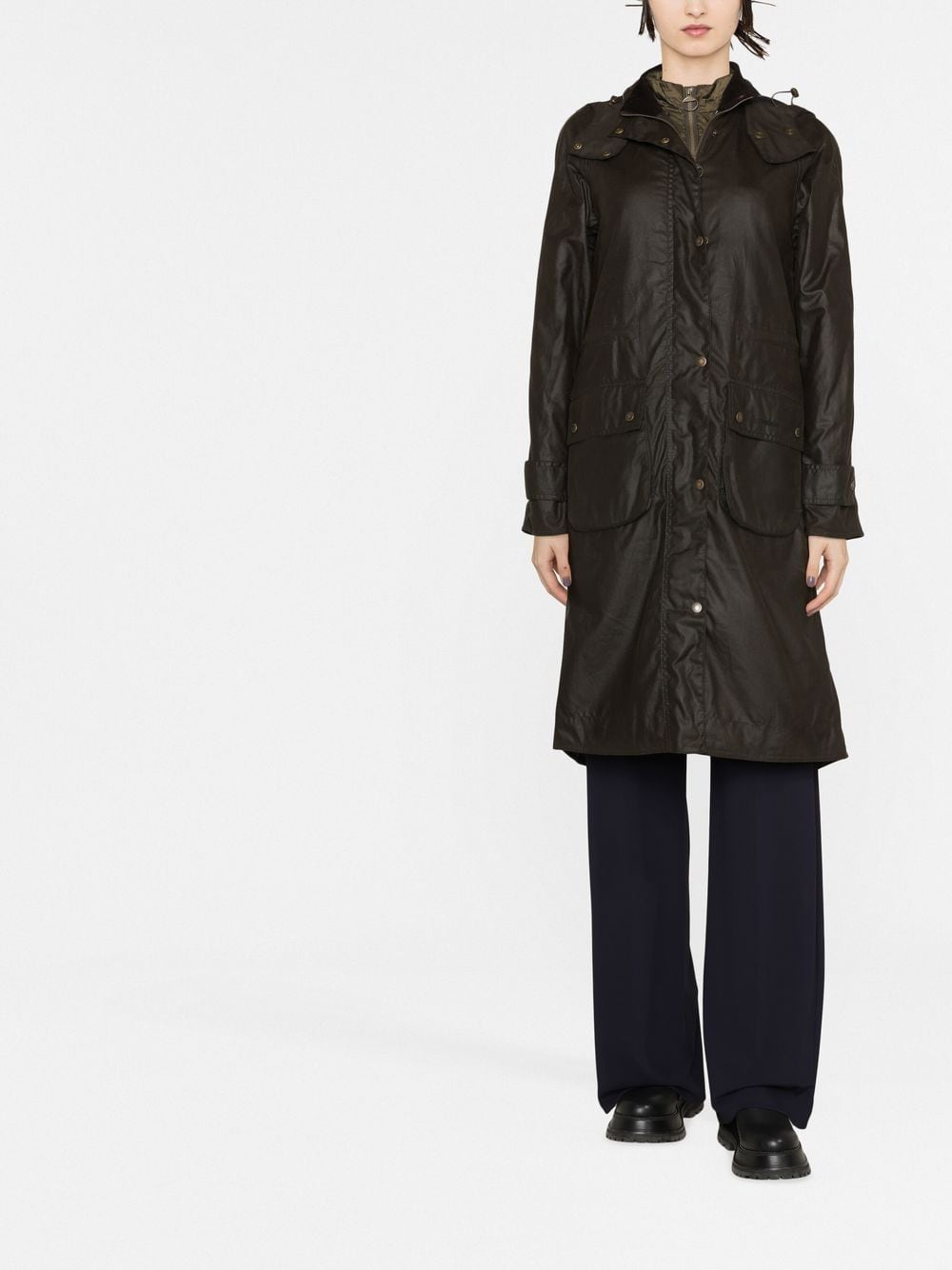 Barbour mid shops length coat