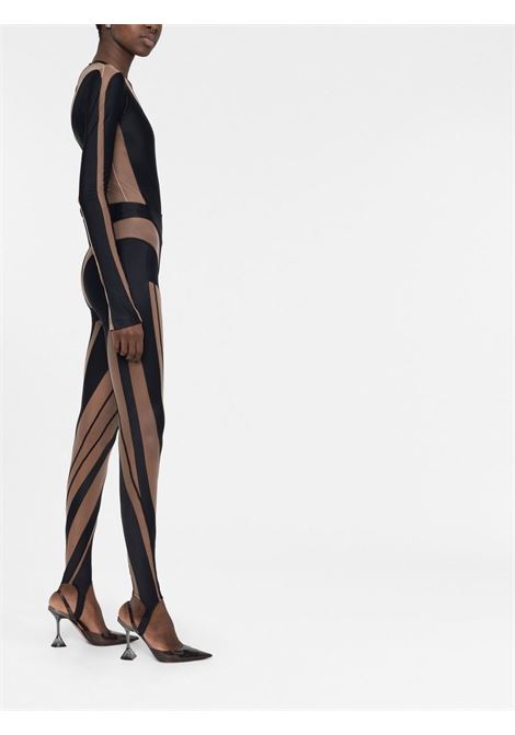 Leggings con design a pannelli in nero - donna MUGLER | 22W1PA033384219991