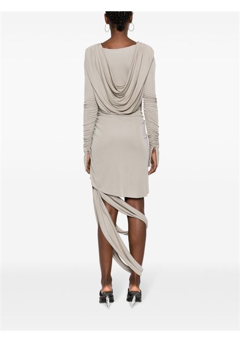 Light grey draped cut-out dress - women ANDREADAMO | ADPF23DR023151775