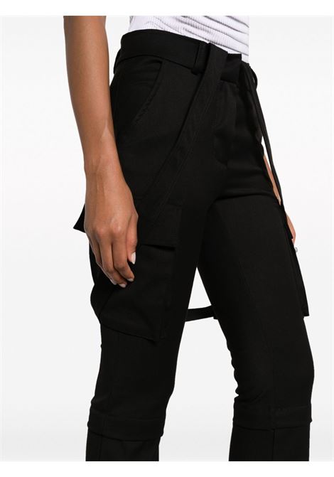 Pantaloni svasati con tasche in nero - donna ANDREADAMO | ADPF23PA193430473