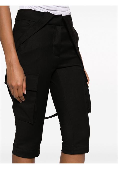 Pantaloni svasati con tasche in nero - donna ANDREADAMO | ADPF23PA193430473