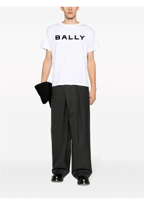 White logo-print T-shirt - men BALLY | MJE03MCO018U001