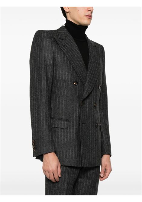 Grey pinstriped blazer - men BALLY | MOU05EWO169U761