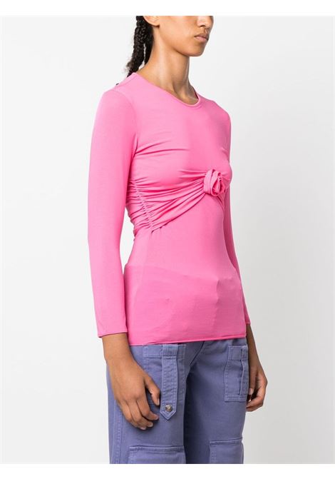 Top con applicazione a fiori in rosa - donna BLUMARINE | A322C226AN0731