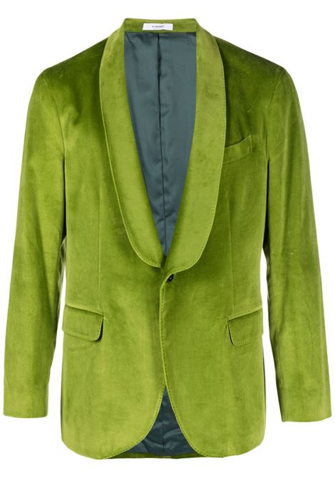 Blazer monopetto in velluto in verde - uomo BOGLIOLI | N8202AFA00330540