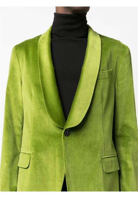 Blazer monopetto in velluto in verde - uomo BOGLIOLI | N8202AFA00330540