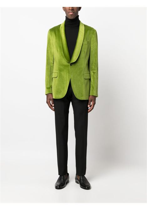 Blazer monopetto in velluto in verde - uomo BOGLIOLI | N8202AFA00330540