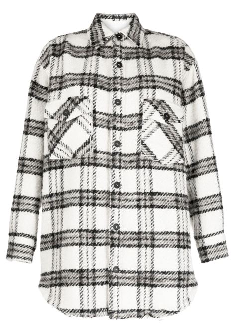 Ecru Bielo checked shirt jacket - women IRO | 23WWP100BIELOECR3523W