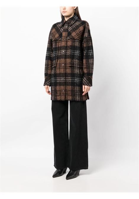 Black and brown plaid-check felted shirt - women IRO | 23WWP100ZAHIBLA5123W