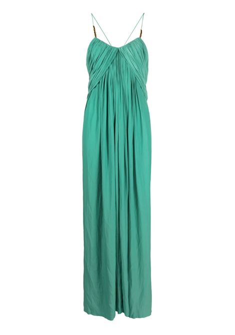 Abito lungo smanicato in verde - donna LANVIN | RWDR00164778461