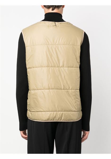 Beige padded V-neck gilet - men MACKINTOSH | GMM020OC0275AAQ14