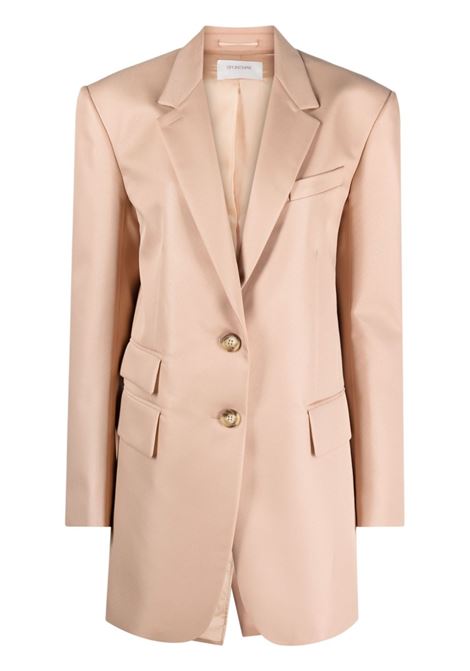 Beige azoto notched-lapels single-breasted blazer - women MAXMARA SPORTMAX | 2320460536600001