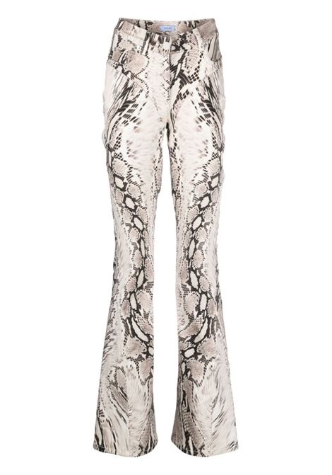 Pantaloni svasati con stampa in bianco - donna MUGLER | 23W6PA0398279WS20