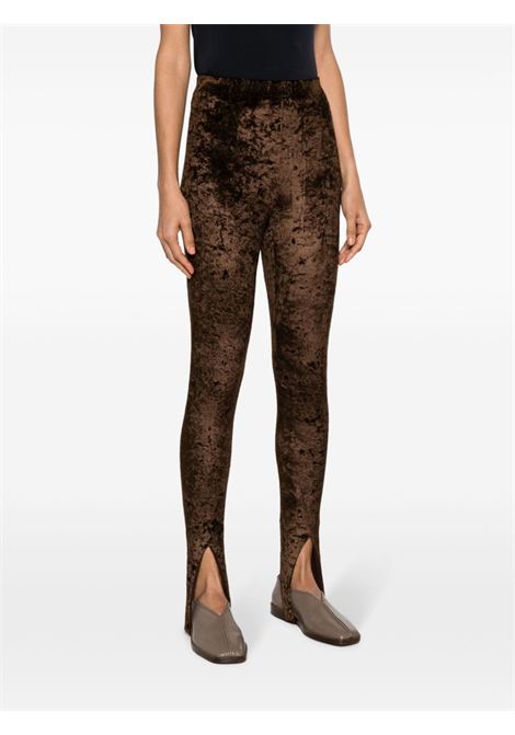 Leggings Carminda con staffe in marrone - donna NANUSHKA | NW23FWPA00378DRKBRWN